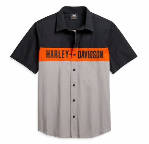 Harley-Davidson® Men's Colorblock Logo Shirt 96201-21VM Harley Davidson Direct