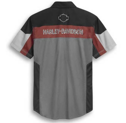 Harley-Davidson® Men's Performance Mesh Panel Short Sleeve Shirt 96298-20VM Harley Davidson Direct