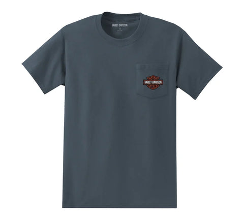 Harley-Davidson ® Men's Bar & Shield Pocket Blue T-Shirt 96328-23VM