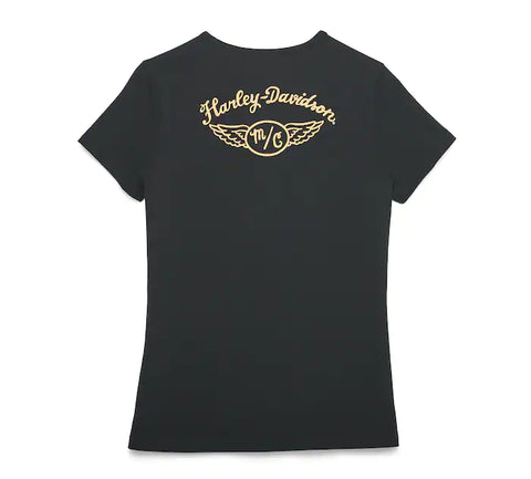 Harley-Davidson® Women's Salute Faux Henley Knit T-Shirt 96430-22VW