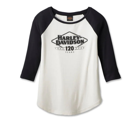 Harley-Davidson® Women's 120th Anniversary Speedbird Diamond Knit Top 96683-23VW