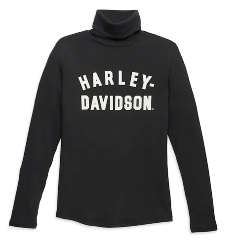 Harley-Davidson® Women's Milwaukee Rib Turtleneck - Black Beaut 96466-23VW