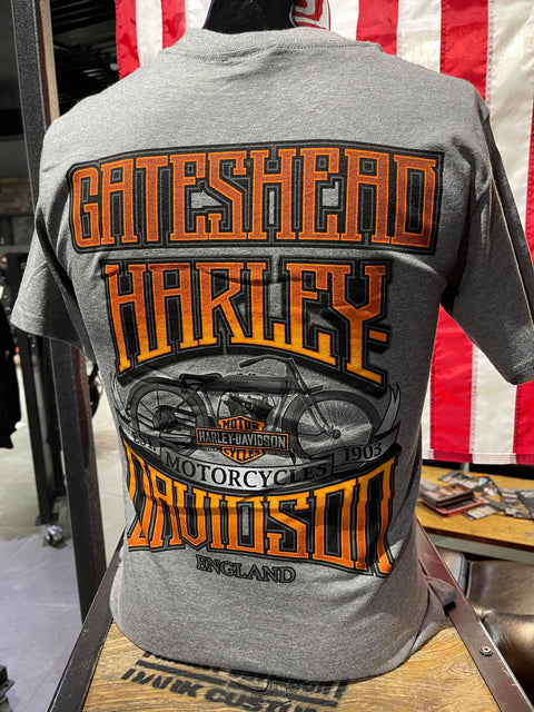 Harley-Davidson® Gateshead Dealer T-Shirt Bowed Name Mens Harley Davidson Direct
