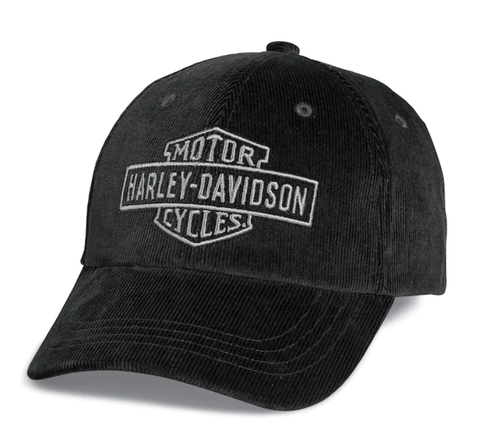 Harley-Davidson® Men's Bar & Shield Corduroy Cap - Black 97615-23VM