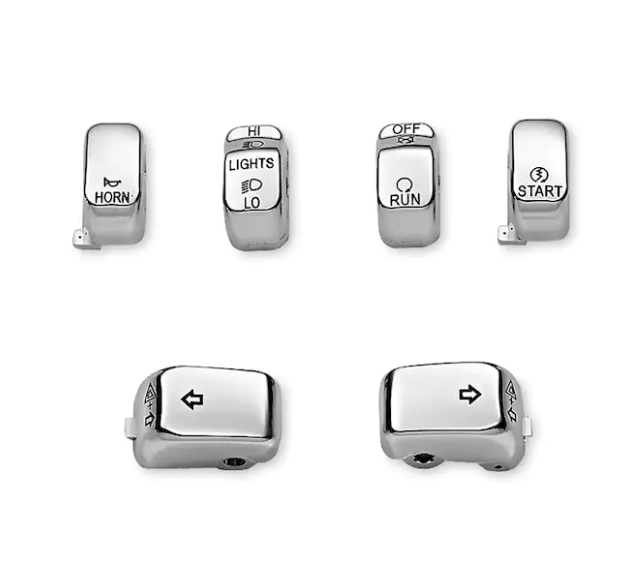 Harley-Davidson switch cap kit chrome 71804-03