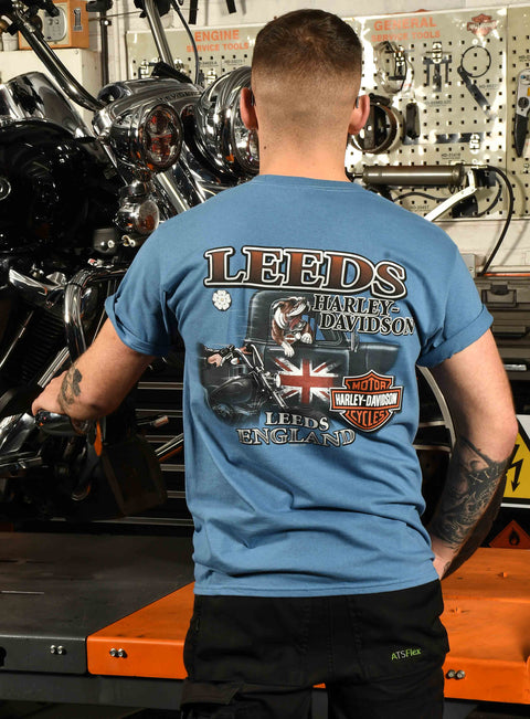 Leeds Harley Davidson Genuine G Dealer T-Shirt Mens Harley Davidson Direct