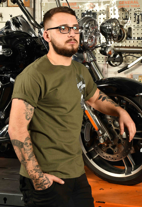 Leeds Harley Davidson Eagle Grasp Dealer T-Shirt Mens Harley Davidson Direct