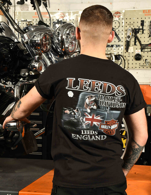 Leeds Harley Davidson Bronzed Dealer T-Shirt Mens Harley Davidson Direct