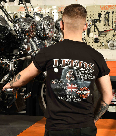 Leeds Harley Davidson Honor Skull Dealer T-Shirt Mens Harley Davidson Direct