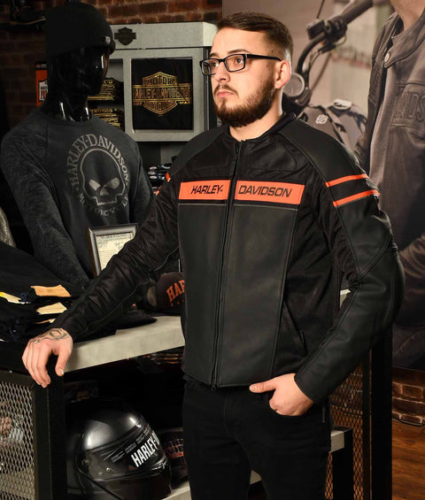Genuine Harley Davidson® Men's H-D Brawler Leather Jacket 98004-21EH Harley Davidson Direct