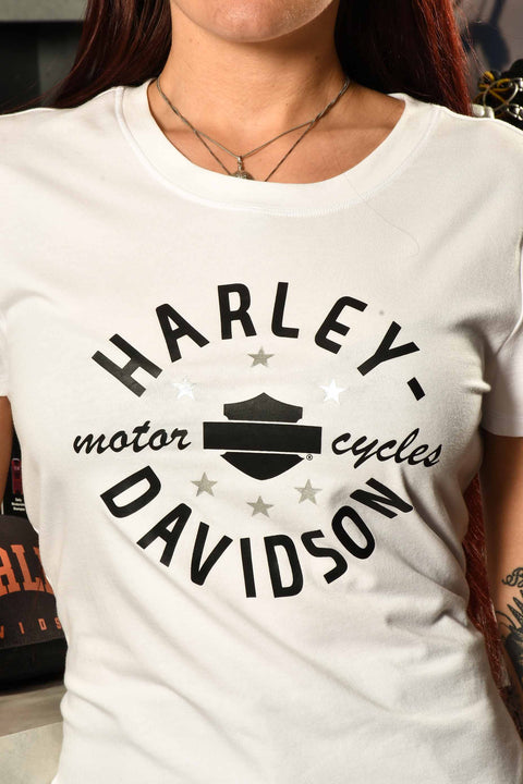 Harley-Davidson® Women's Logo & Stars Top 96230-20VW Harley Davidson Direct