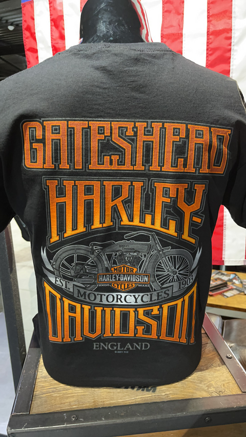 Gateshead Dealer T-Shirt Name Fade Mens Harley Davidson Harley Davidson Direct