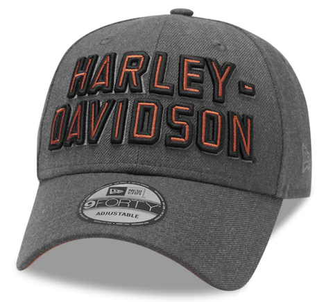 Genuine harley Davidson Men's Embroidered Light Grey Graphic 9FORTY Cap Harley-Davidson® Direct