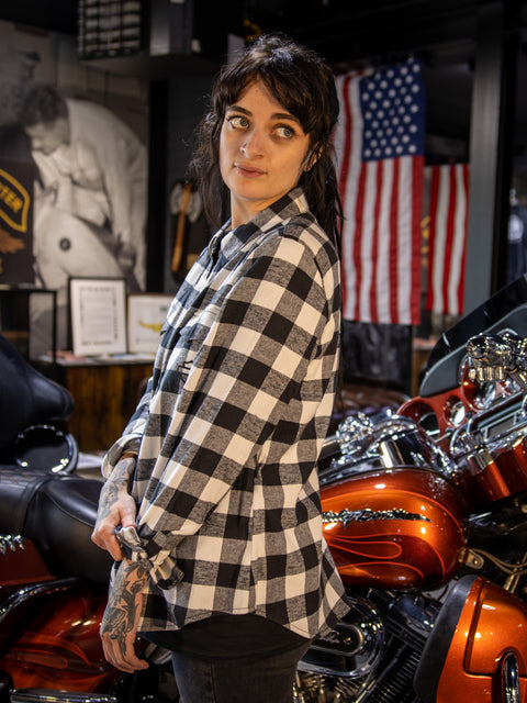 Harley-Davidson® Women's Retro Buffalo Plaid Shirt 96277-23VW