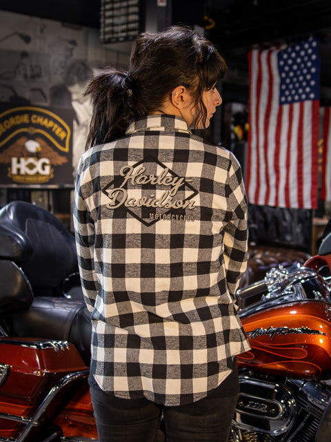 Harley-Davidson® Women's Retro Buffalo Plaid Shirt 96277-23VW