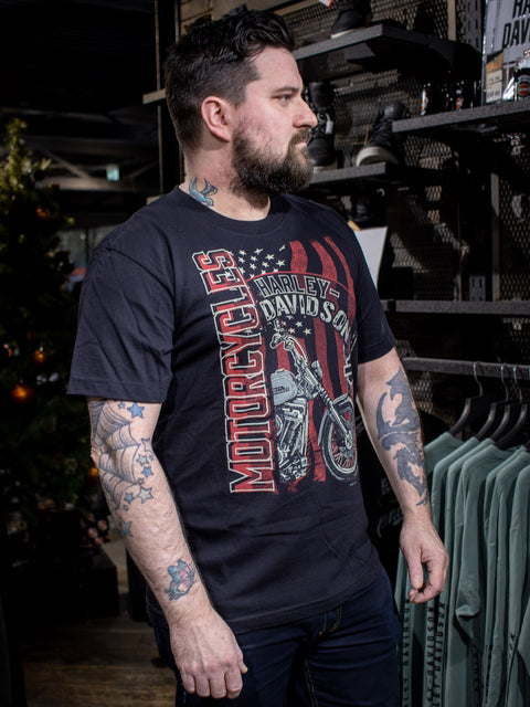 Gateshead Dealer T-Shirt Two Tone Adt USA T BK Harley Davidson Direct