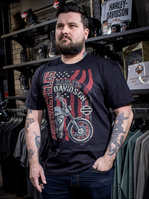 Gateshead Dealer T-Shirt Two Tone Adt USA T BK Harley Davidson Direct