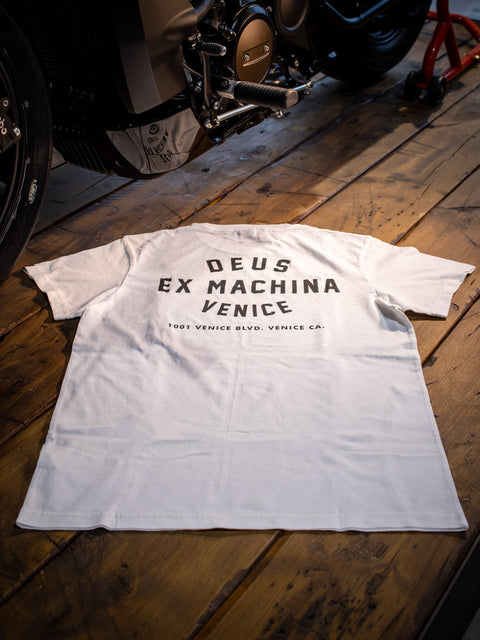 Deus ex Machina Venice Skull T-Shirt White T_DMH31645C-WHT Harley Davidson Direct