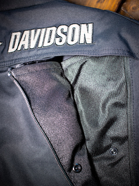 Harley-Davidson® Men's Bagger Textile Riding Jacket CE-Certified with Backpack 97110-22EM Harley Davidson Direct
