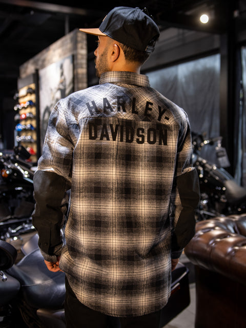 Harley-Davidson® Men's Safari Flannel - Black Plaid  96121-23VM
