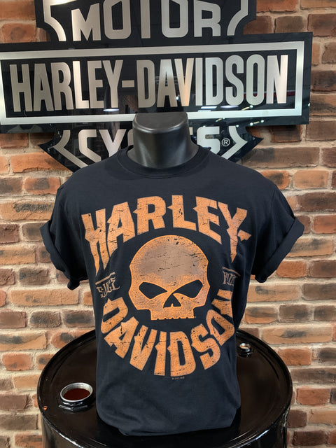 Gateshead Harley-Davidson® Vintage Black Grunge Dealer T-Shirt Mens Harley Davidson Direct