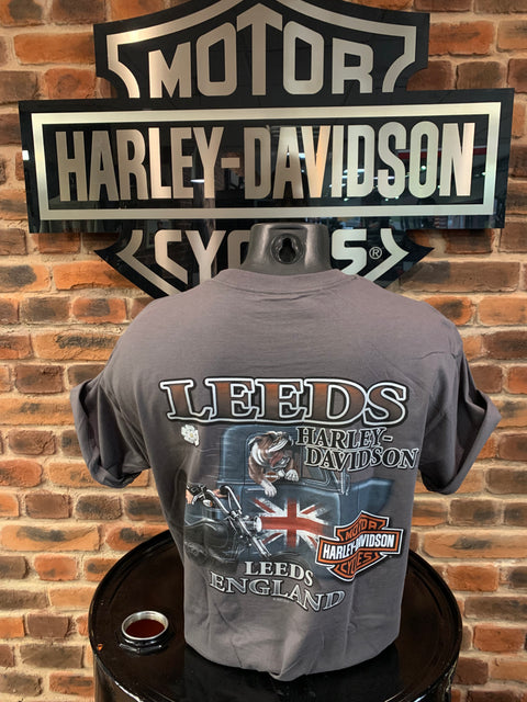 Leeds Harley Davidson Long Crest Dealer T-Shirt Harley Davidson Direct