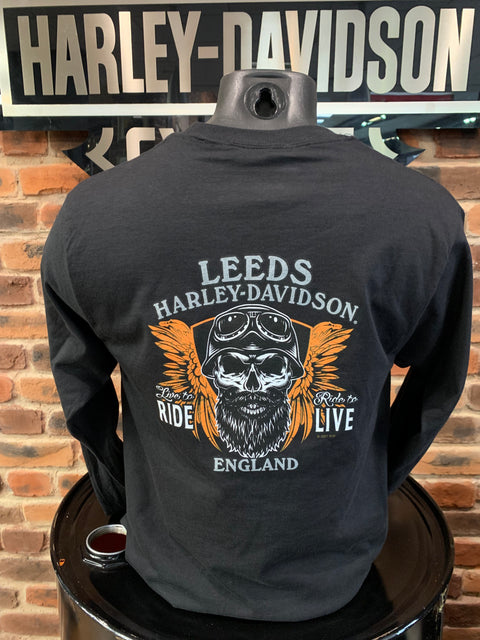 Leeds Harley Davidson Stamped Out L/S Dealer T-Shirt Harley Davidson Direct