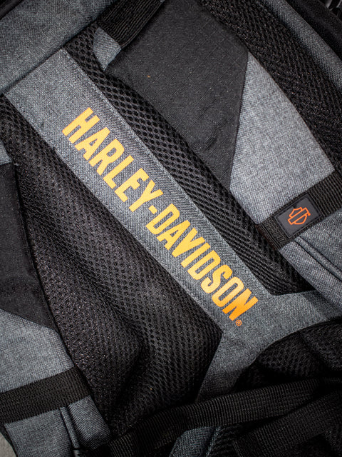 Harley-Davidson® Bar & Shield Road Runner Backpack - Gray w/ Rust Trim 99119 Harley-Davidson® Direct