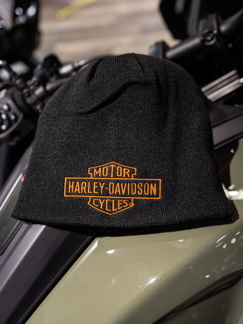 Harley-Davidson® Men's Contrast Bar & Shield Knit Hat - Java 97683-23VM