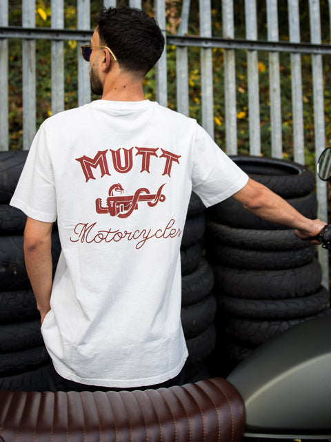 Mutt Snake Logo T-Shirt MMCUA0221D2040WHT