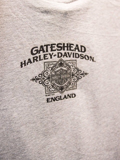 Gateshead Harley Davidson Dealer T-Shirt Contour Skull R004607