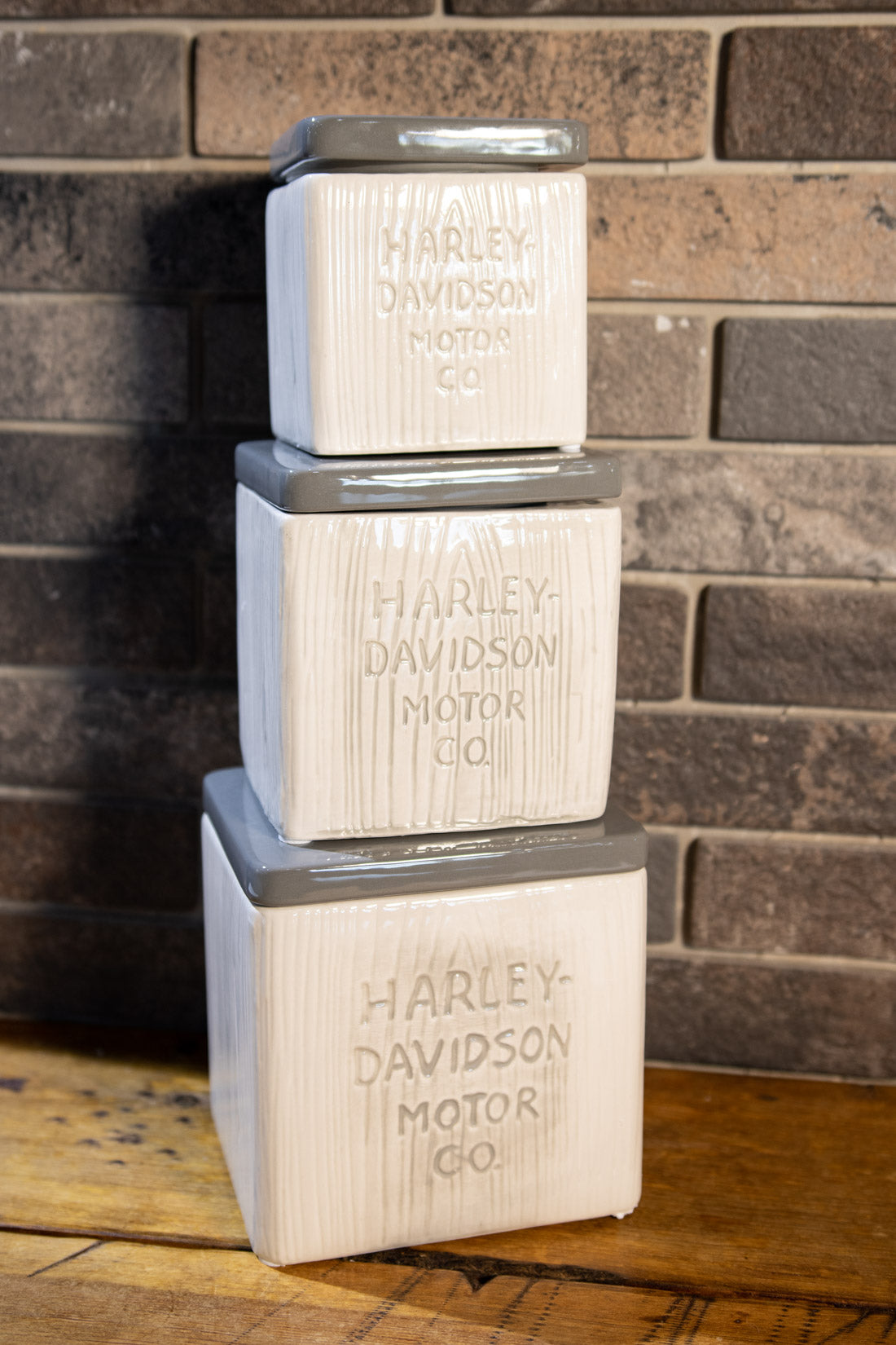 HarleyDavidson® HDMC Ceramic Canister Set HDL18612 Iron City