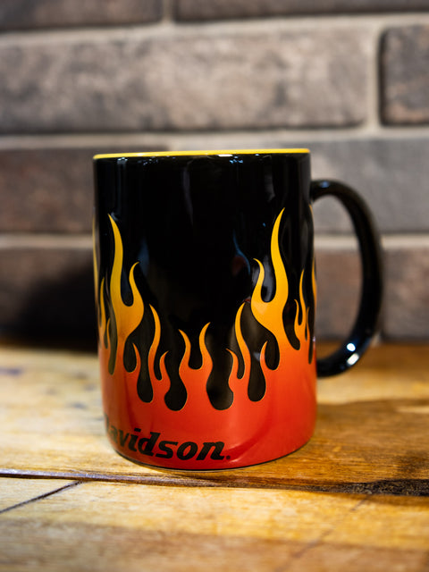 Harley-Davidson® Core Sculpted Flames Coffee Mug HDX-98604