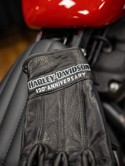 Harley-Davidson® Men's 120th Anniversary True North Leather Gloves 97203-23VM