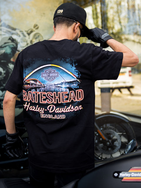 Gateshead Harley Davidson Dealer T-Shirt BLUEPRINT      R004437