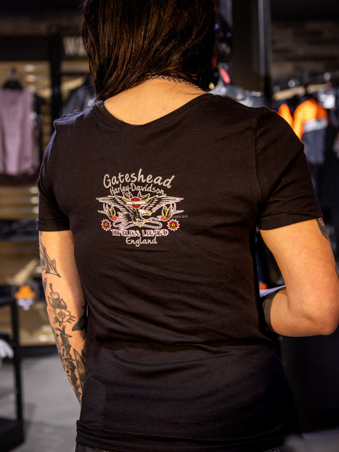 Gateshead Harley Davidson Dealer T-Shirt Open Road R004498