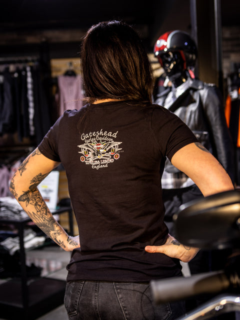 Gateshead Harley Davidson Dealer T-Shirt Harley Heart R004505