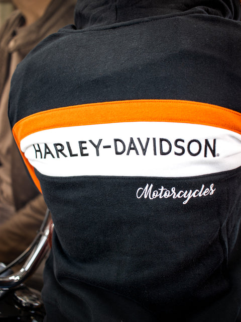 Genuine Harley Davidson Women's Rally Stripe Zip Front Hoodie Harley-Davidson® Direct