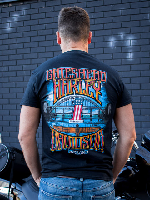 Gateshead Harley-Davidson® Inverse Name Mens T-Shirt
