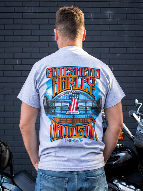 Gateshead Harley-Davidson® Panhead Label Mens T-Shirt