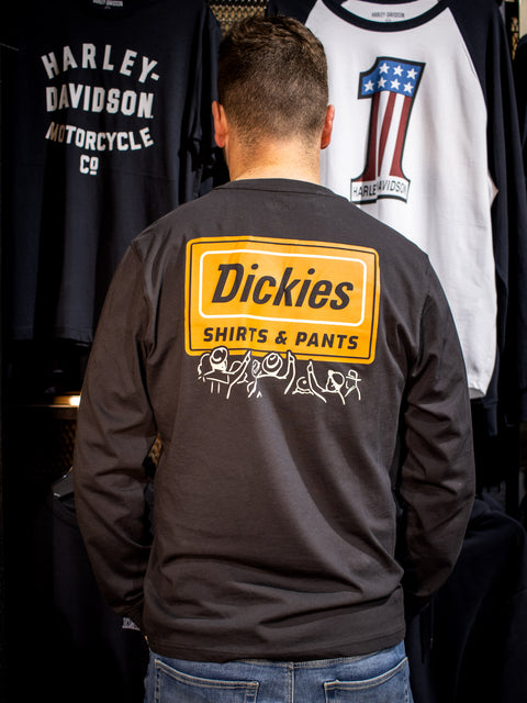 Genuine Dickies Black Hazel Dell LS T-Shirt
