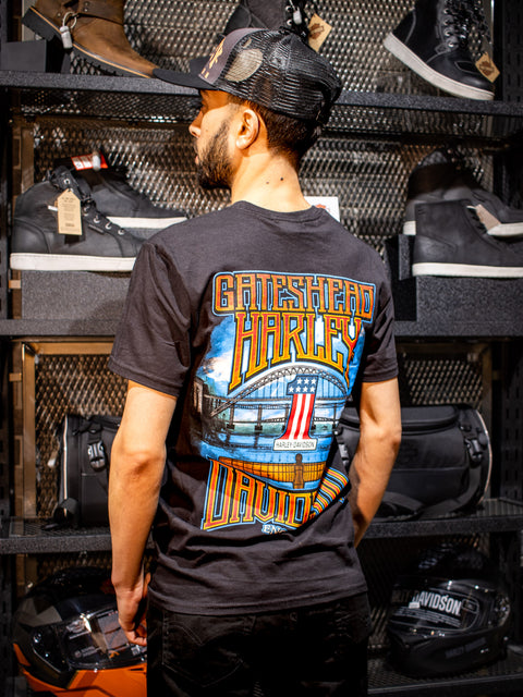 Gateshead Harley-Davidson® Long Logo Mens T-Shirt
