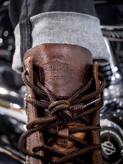 Harley Davidson Mens Asherton 5" Lace Ankle Boot - Brown   D93782