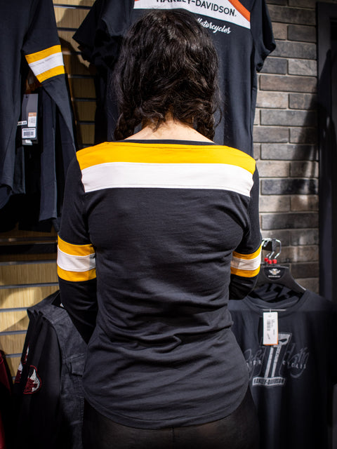 Harley-Davidson® Women's Genuine Striped Long Sleeve Top 96608-22VW