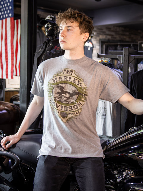 Leeds Harley Davidson Dealer T-Shirt Vintage Eagle R0043694