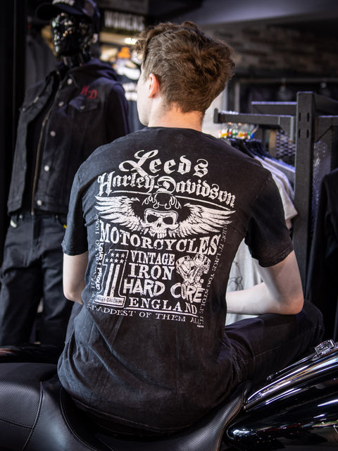 Leeds Harley Davidson Dealer T-Shirt H-D Name R0045364