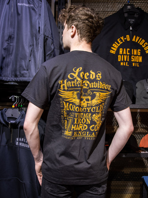 Leeds Harley Davidson Dealer T-Shirt Willie Sketch R0043644