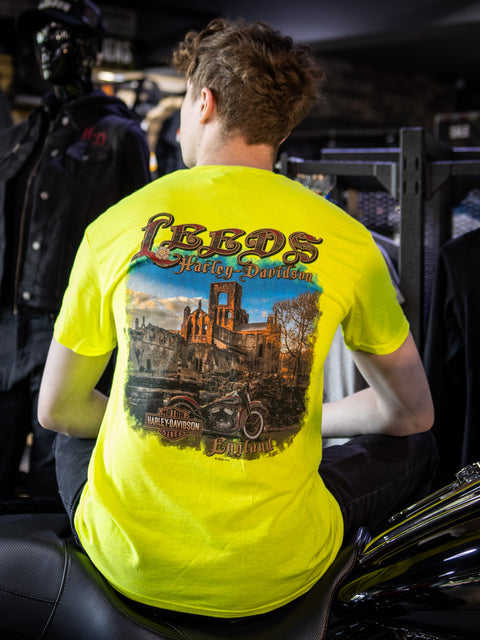 Leeds Harley Davidson Dealer T-Shirt Bold Lines R0043744