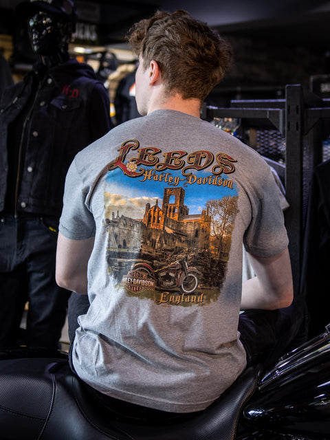 Leeds Harley Davidson Dealer T-Shirt Bar & Shield 1 R0045244