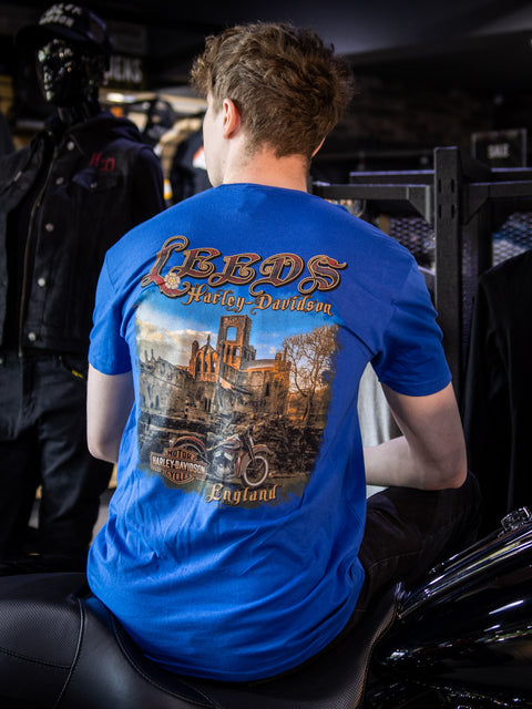 Leeds Harley Davidson Dealer T-Shirt Open Road R0044154